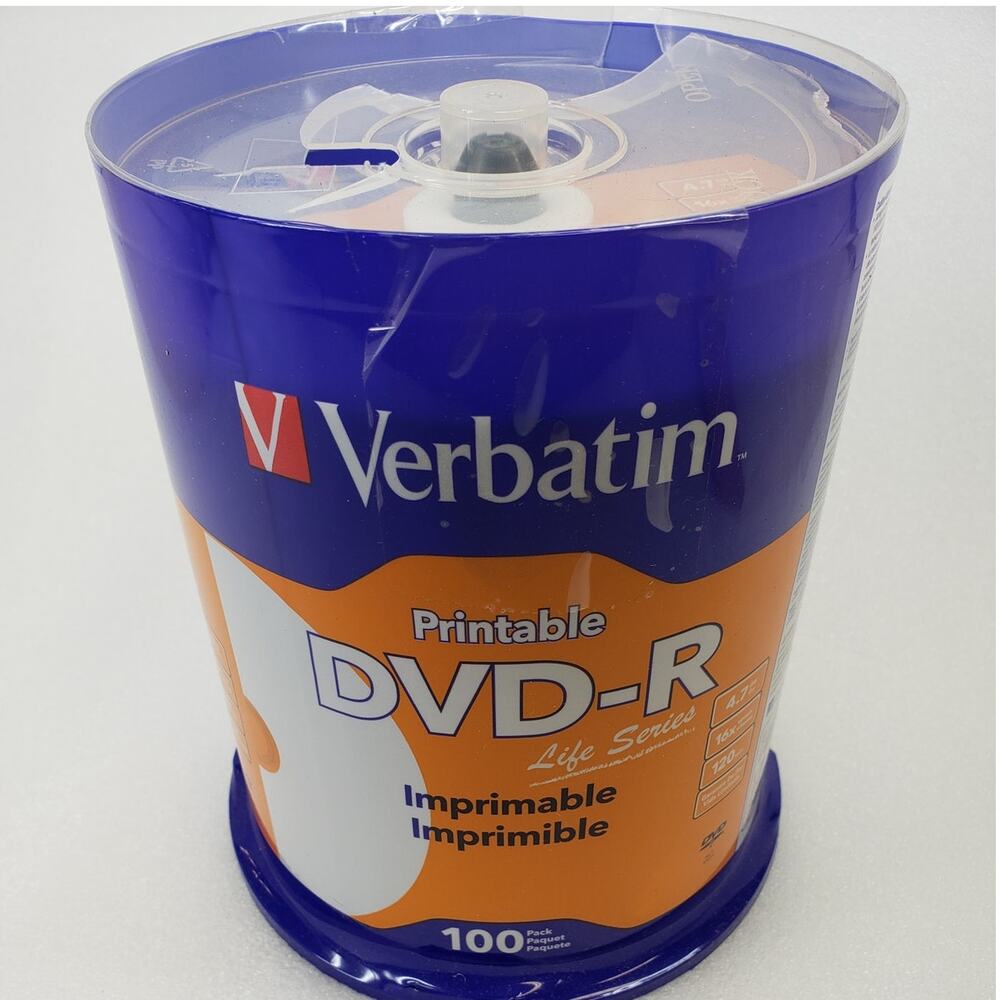 Verbatim DVD-R 4.7GB 16x Blank Media Spindle (100-Pack) (Damaged Packaging)